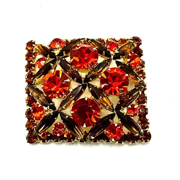 DeLizza & Elster Juliana Autumn Fire Parure – Bracelet, Earrings & Brooch – FIRM - Picture 5 of 11